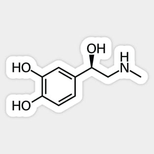 Adrenaline/Epinephrine Chemistry Molecule Structure Sticker